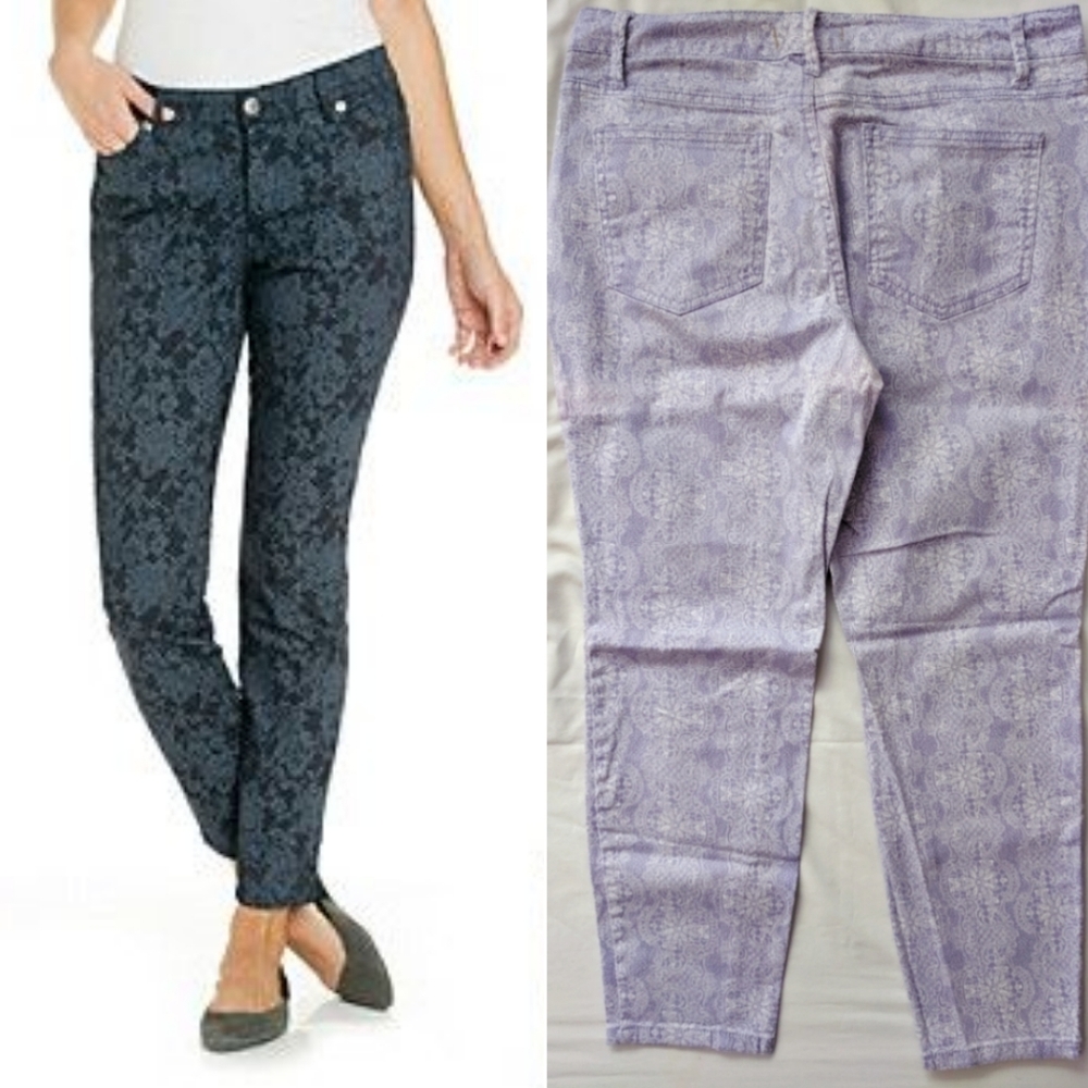 Vintage America by Nine West Lace Print Skinny 29